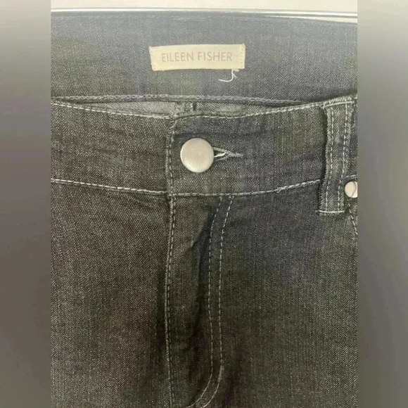 Eileen Fisher Women’s Black Straight Leg Jeans - Size 10 - Picture 2 of 7
